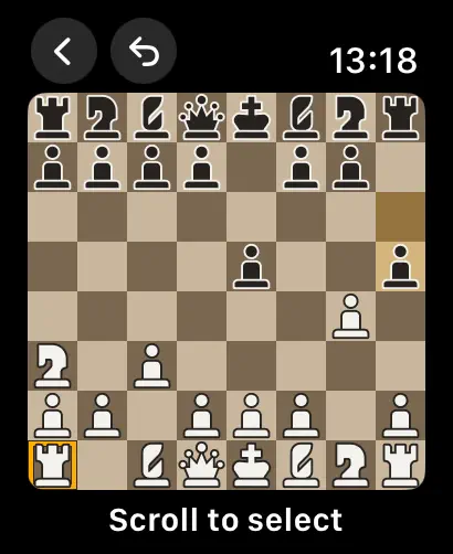 Screenshot 1 for ScrollChess: Chess for Watch