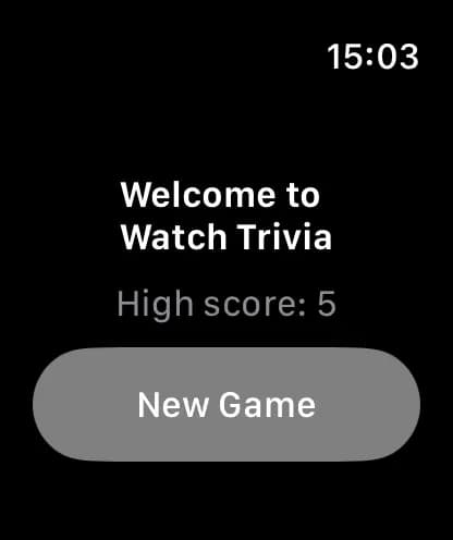 Screenshot 1 for Watch Trivia Game